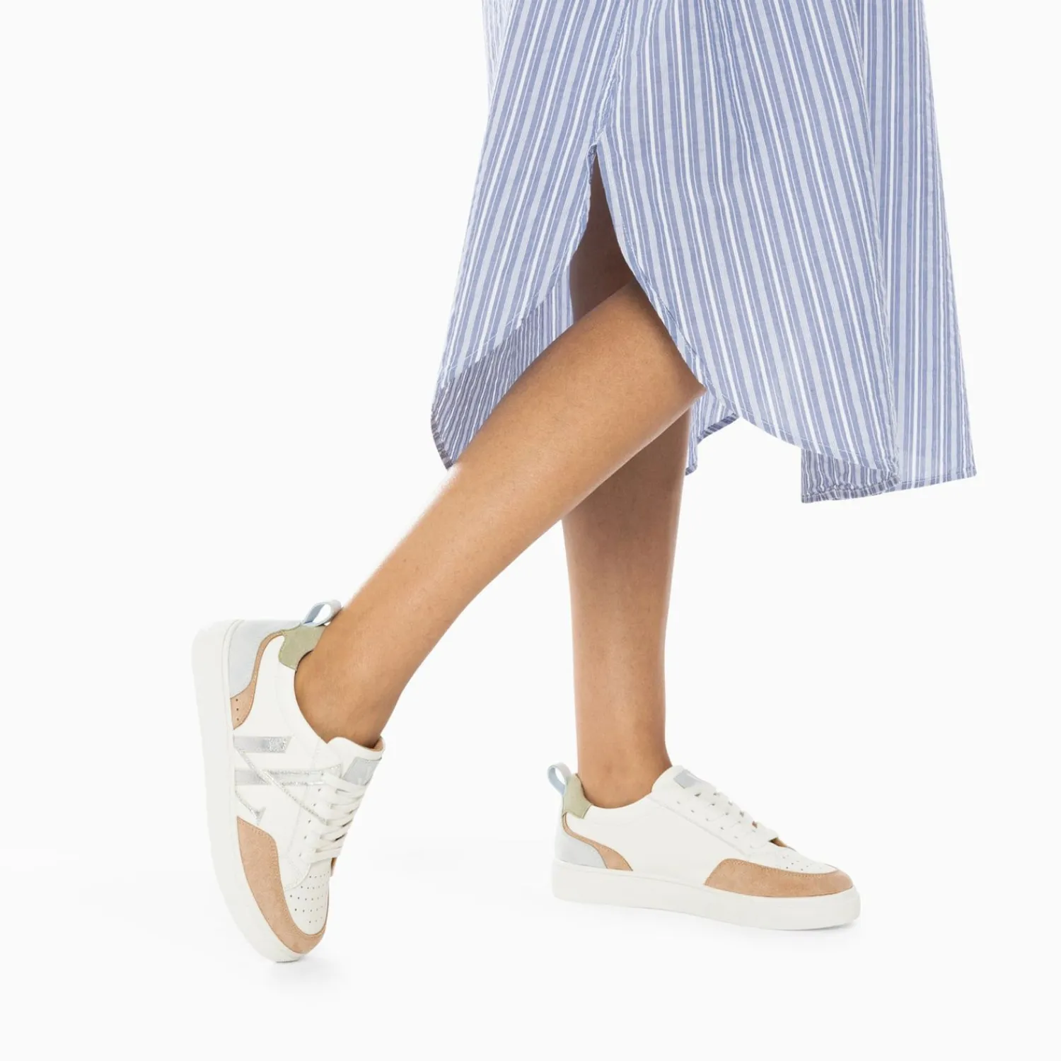 Vanessa Wu Sneakers>Baskets Monogramme Joyce Pastel Et Argent