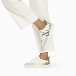 Vanessa Wu Sneakers>Baskets Monogramme Joyce Blanc Et Kaki