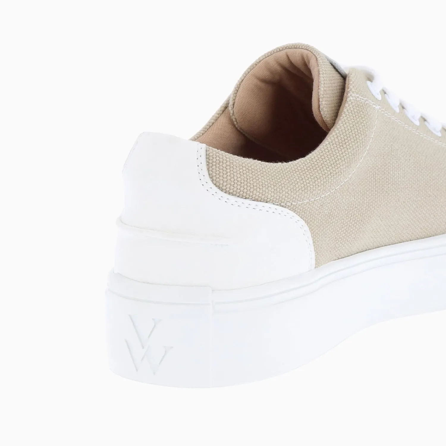 Vanessa Wu Sneakers>Baskets Monogramme Lexie En Tweed Beige