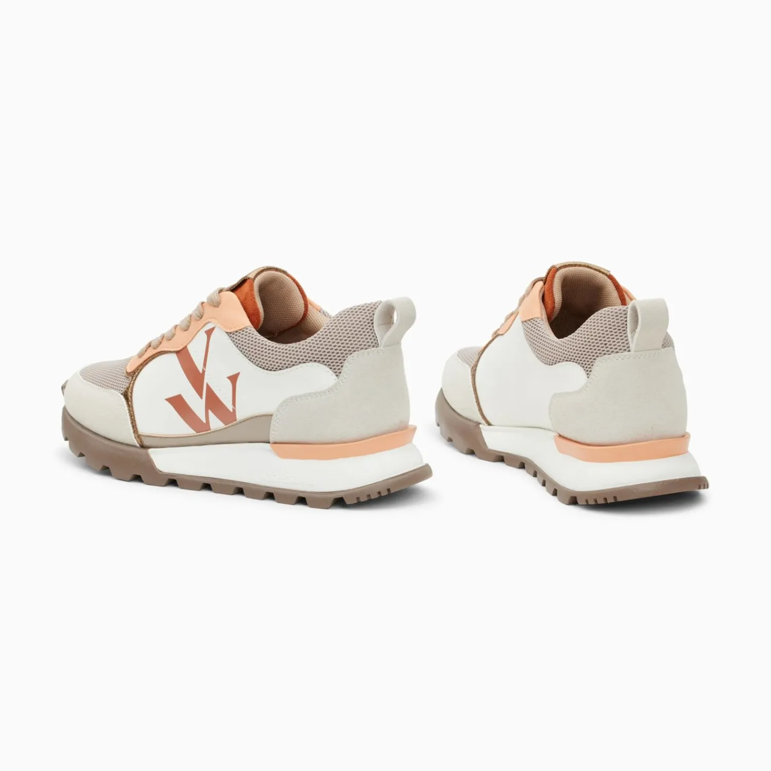 Vanessa Wu Sneakers>Baskets Monogramme Ombeline Orange A Semelle Running