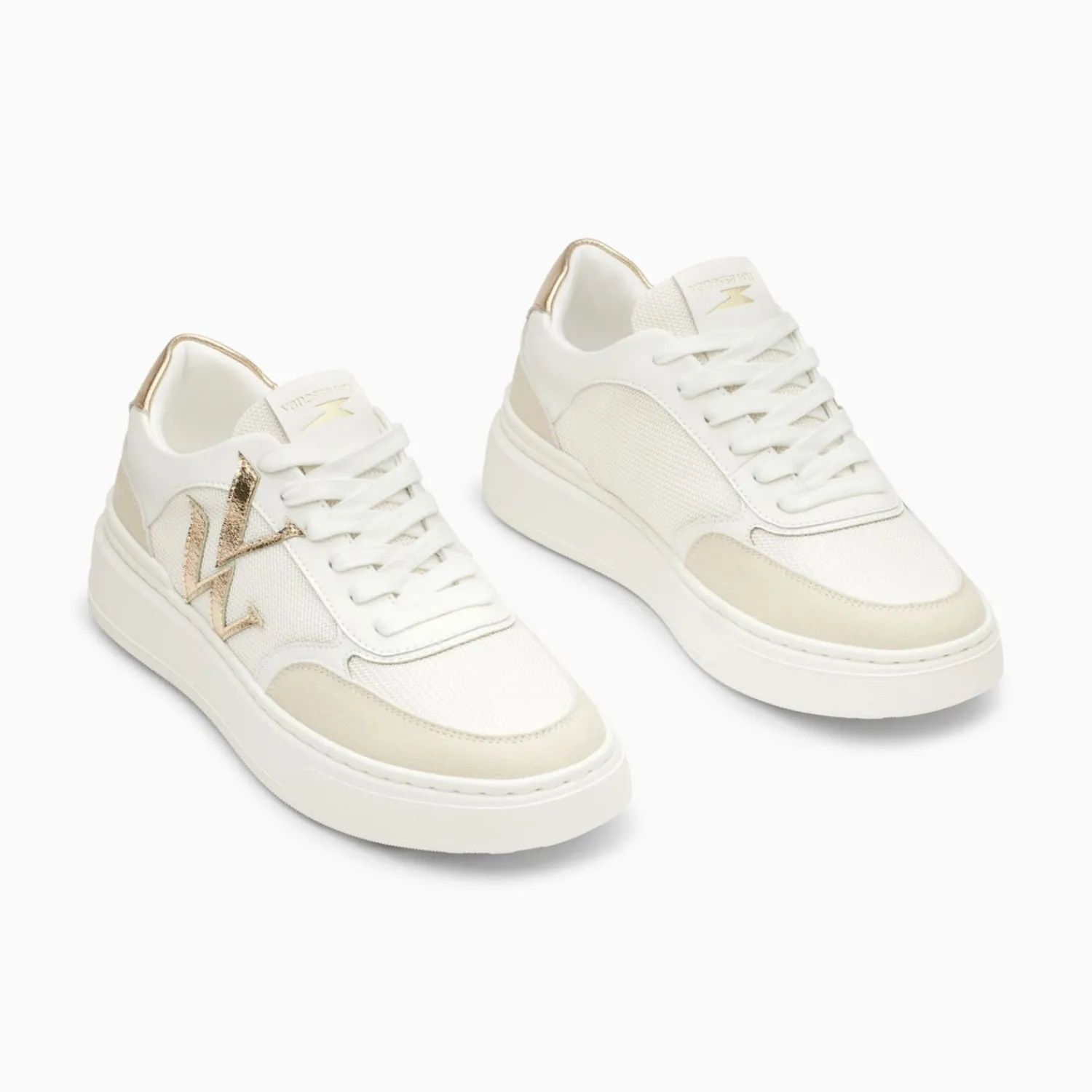 Vanessa Wu Sneakers>Baskets Monogramme Valentine Or