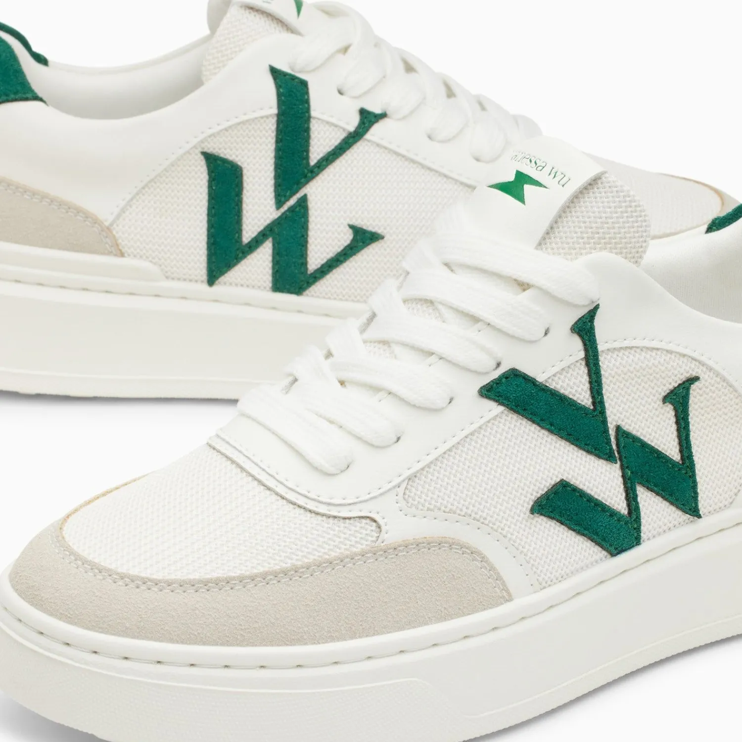 Vanessa Wu Sneakers>Baskets Monogramme Valentine Vertes