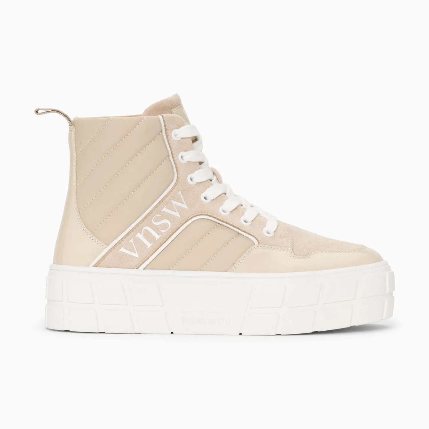 Vanessa Wu Sneakers>Baskets Montantes Madeline Beiges A Semelle Plateforme