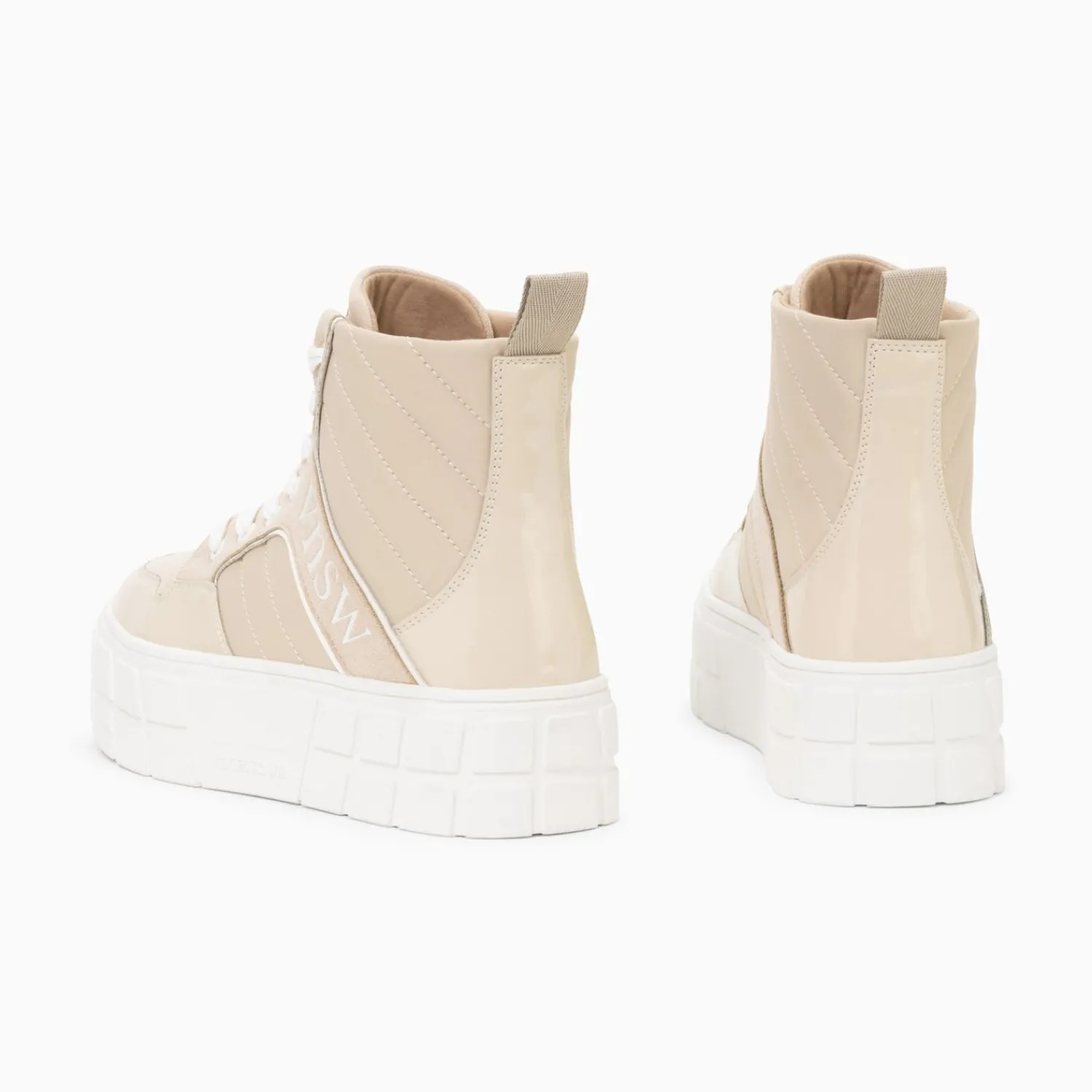 Vanessa Wu Sneakers>Baskets Montantes Madeline Beiges A Semelle Plateforme