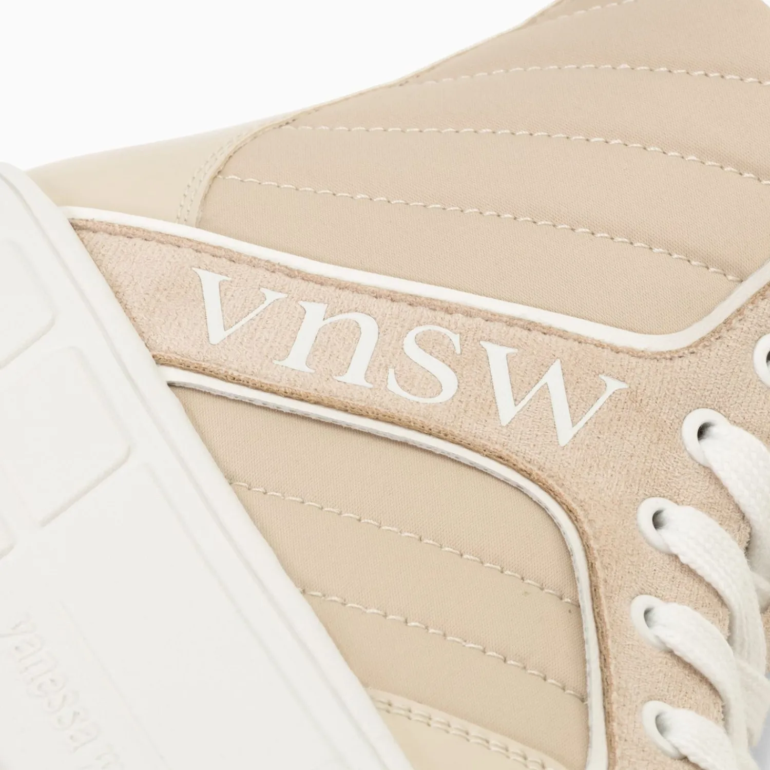 Vanessa Wu Sneakers>Baskets Montantes Madeline Beiges A Semelle Plateforme