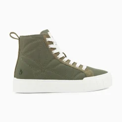 Vanessa Wu Sneakers>Baskets Montantes Nalya Kaki Matelassees