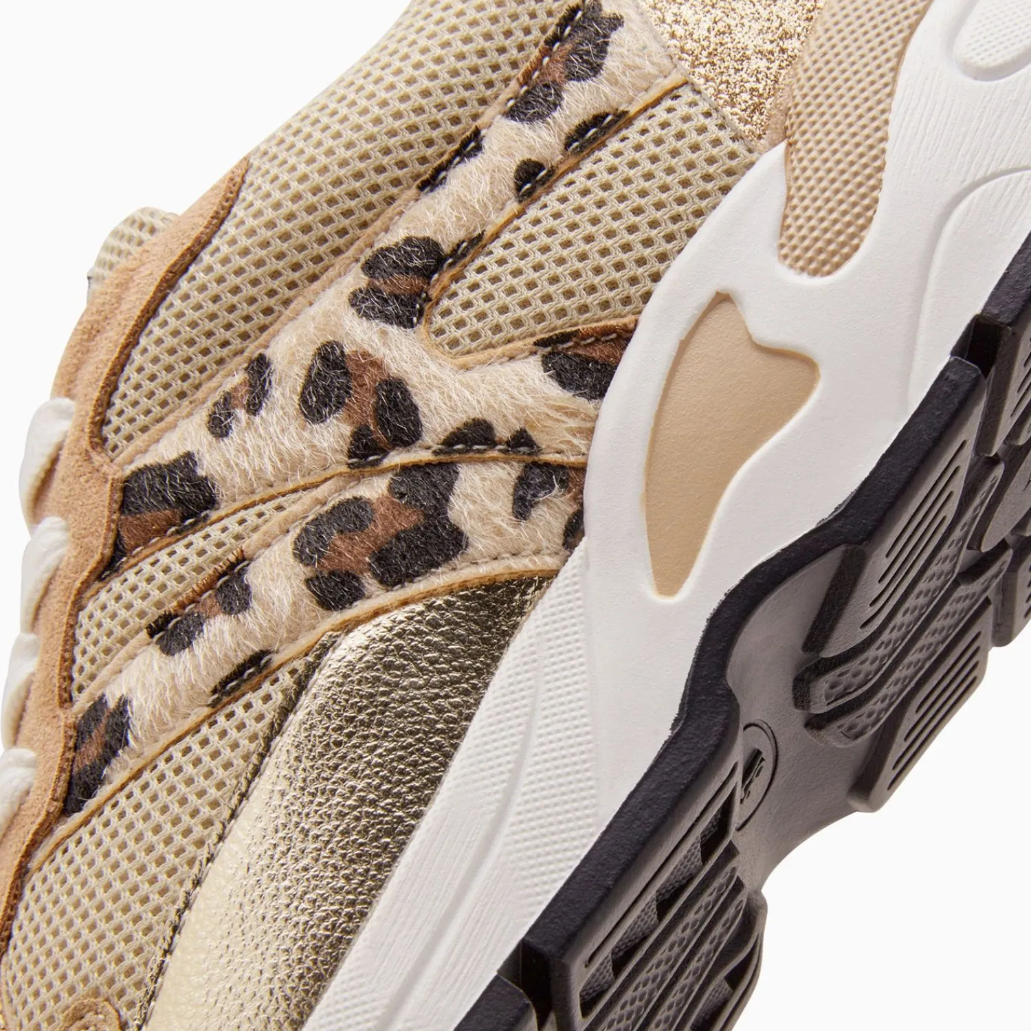 Vanessa Wu Sneakers>Baskets Montorgueil Beige Et Leopard A Lacets