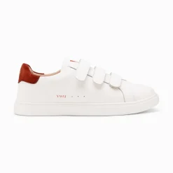 Vanessa Wu Sneakers>Baskets Nour Blanc Et Marron A Scratchs