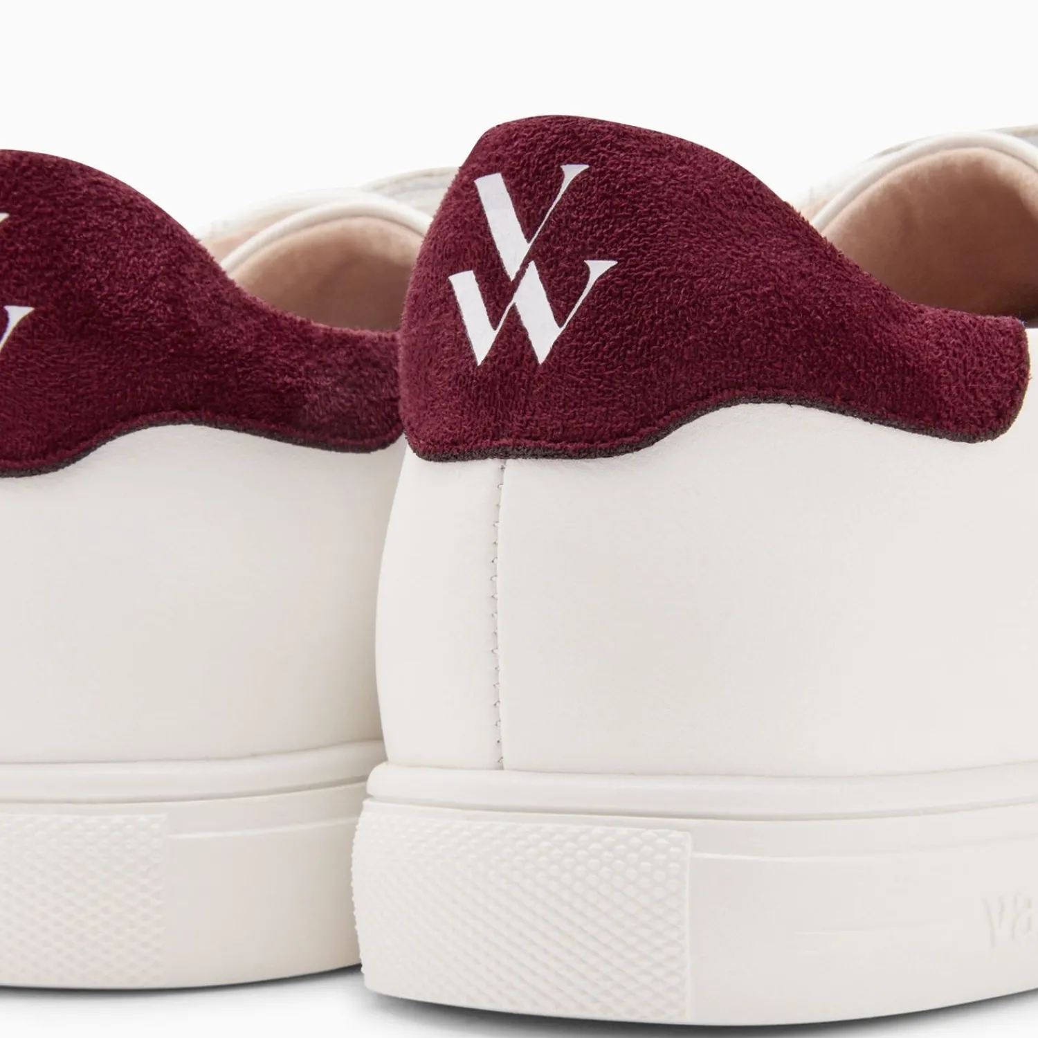 Vanessa Wu Sneakers>Baskets Nour Blanc Et Prune A Scratchs