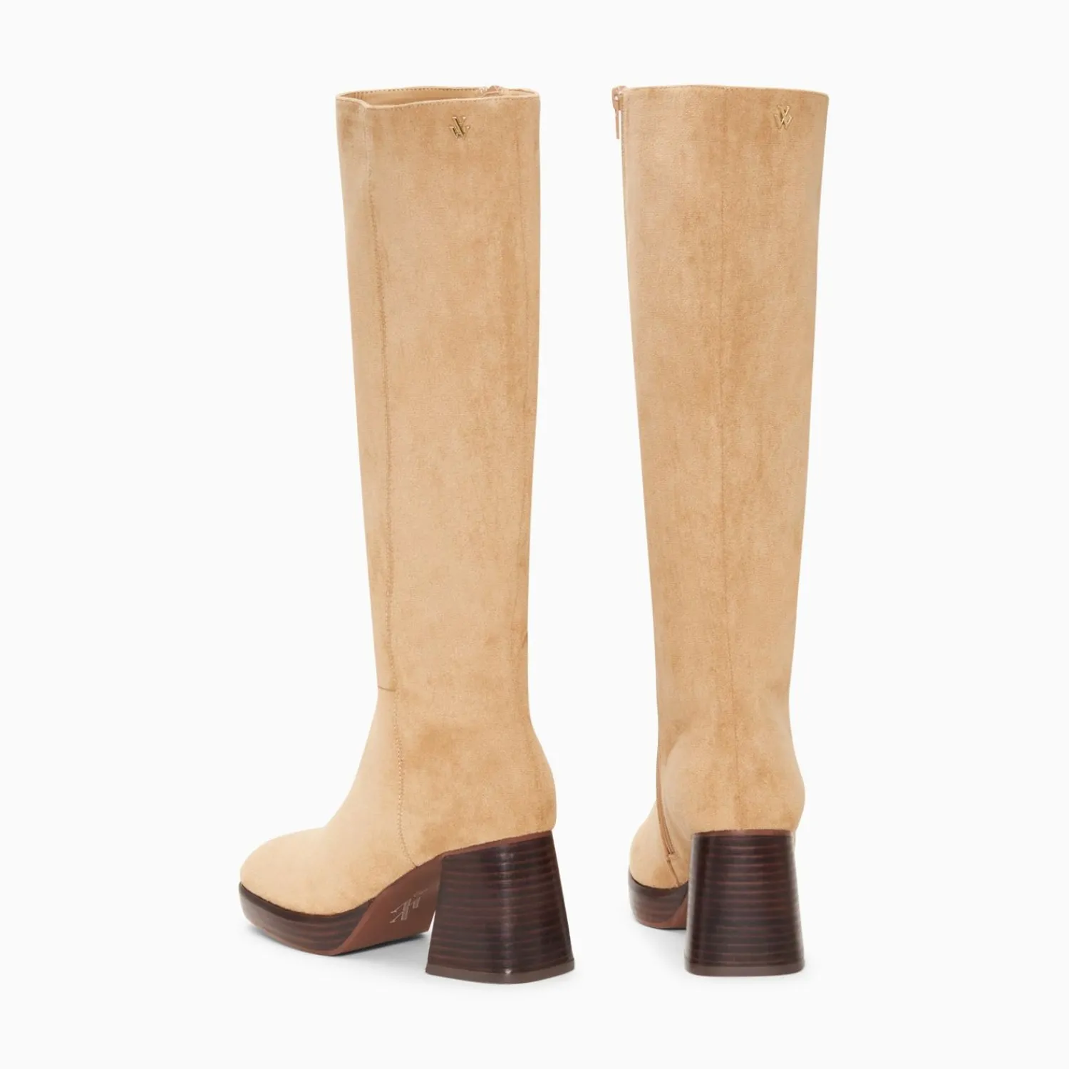 Vanessa Wu Bottes, Cuissardes>Bottes Nia Beiges A Talon Bois