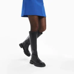 Vanessa Wu Bottes, Cuissardes>Bottes Sofia Noires A Semelle Crantee