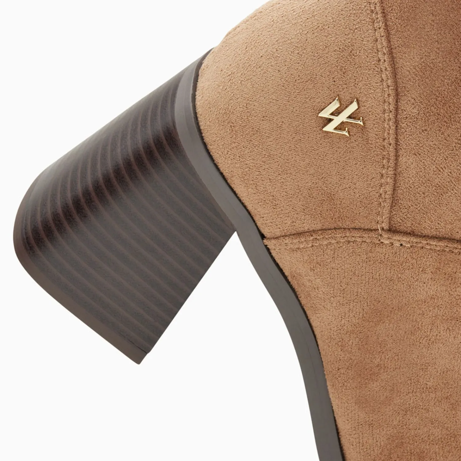 Vanessa Wu Bottines>Bottines Chaussettes Alizee Beiges A Talon Trapeze