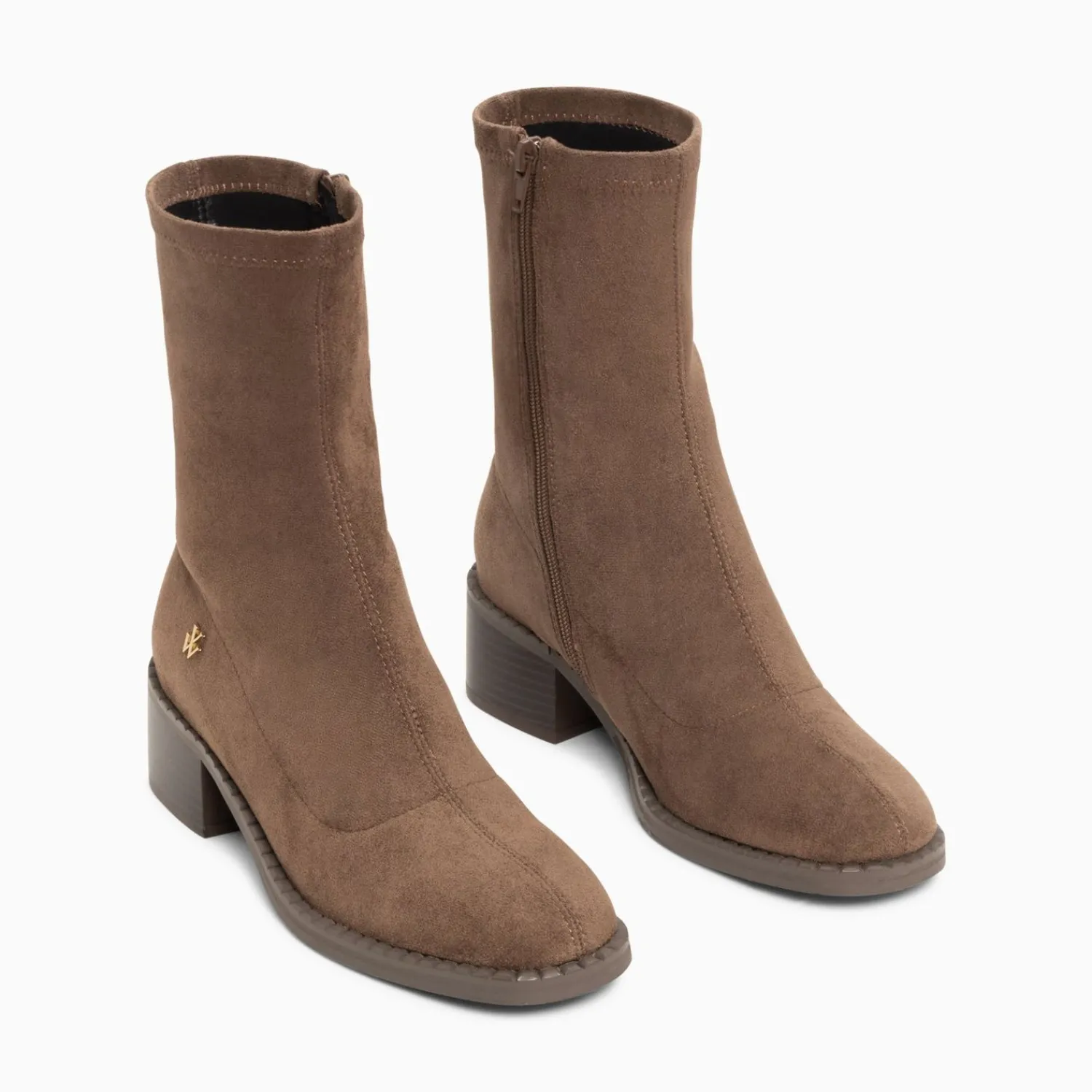 Vanessa Wu Bottines>Bottines Chaussettes Bobby Taupe