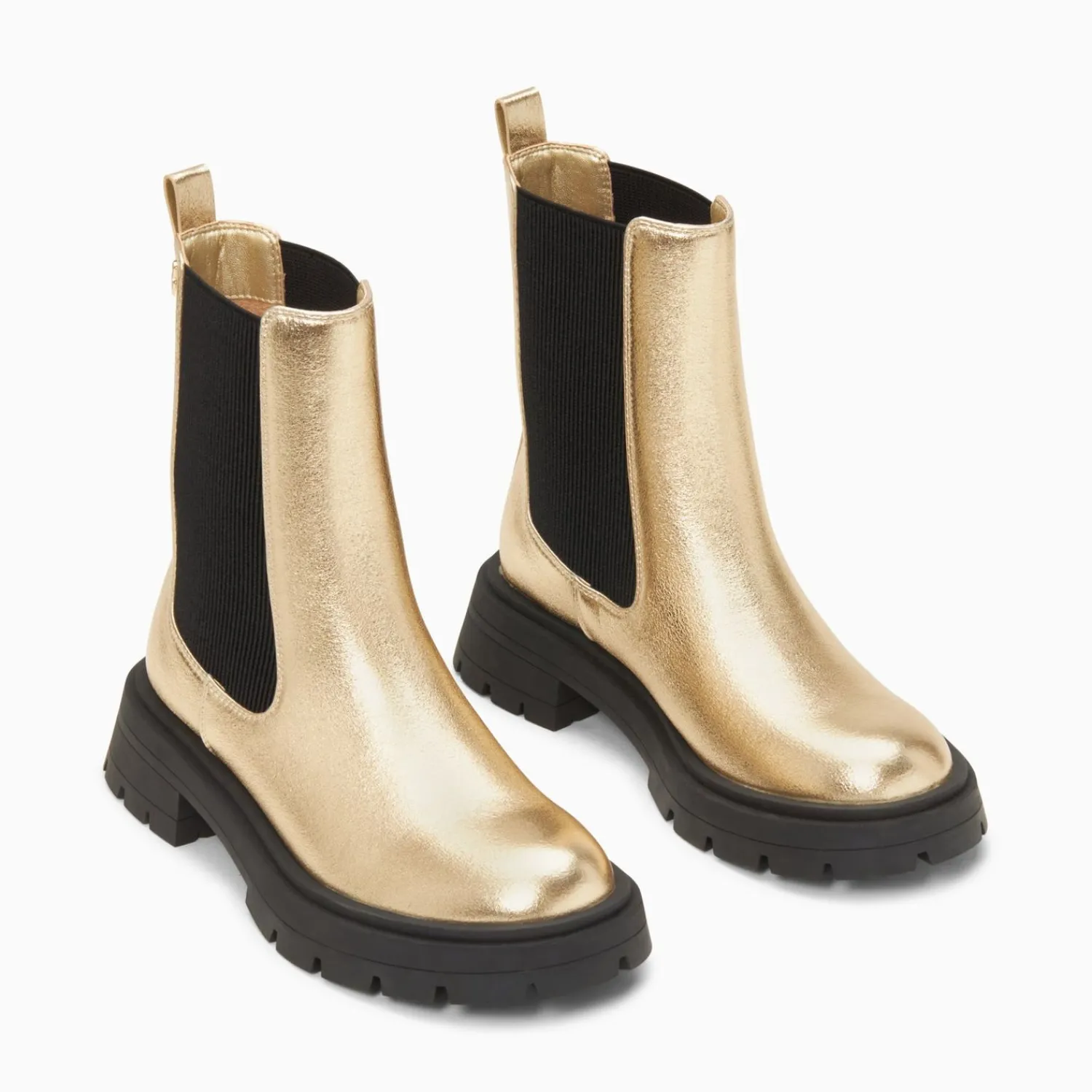Vanessa Wu Bottines>Bottines Chelsea Phoebe Or A Semelle Oversize