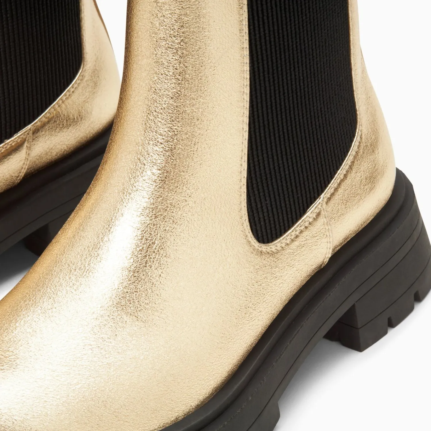 Vanessa Wu Bottines>Bottines Chelsea Phoebe Or A Semelle Oversize
