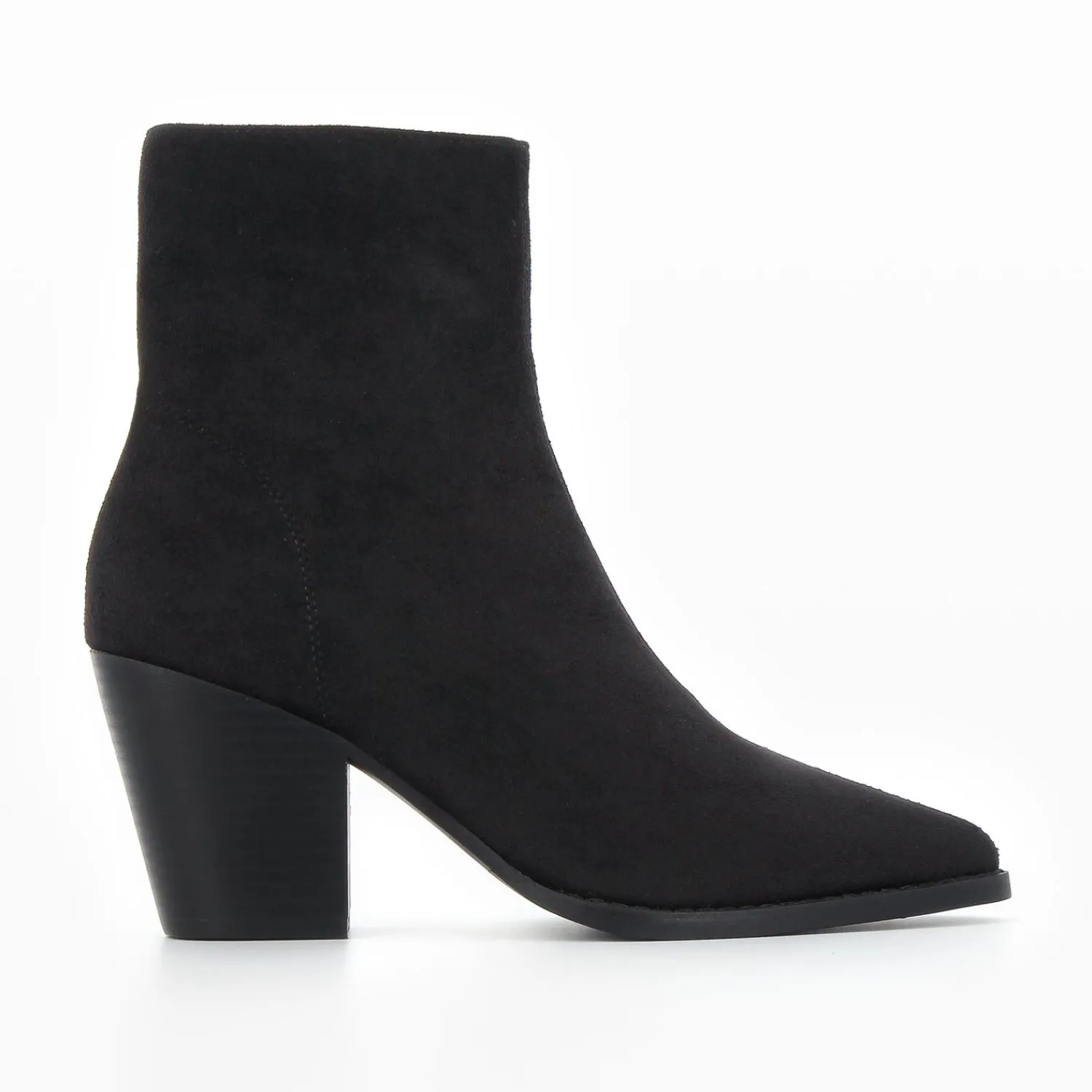 Vanessa Wu Bottines>Bottines Constance A Talon En Suedine Noire
