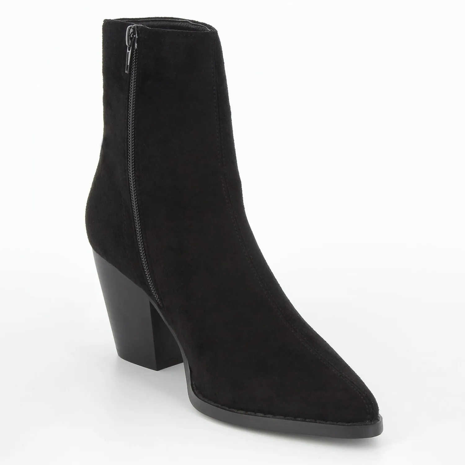 Vanessa Wu Bottines>Bottines Constance A Talon En Suedine Noire