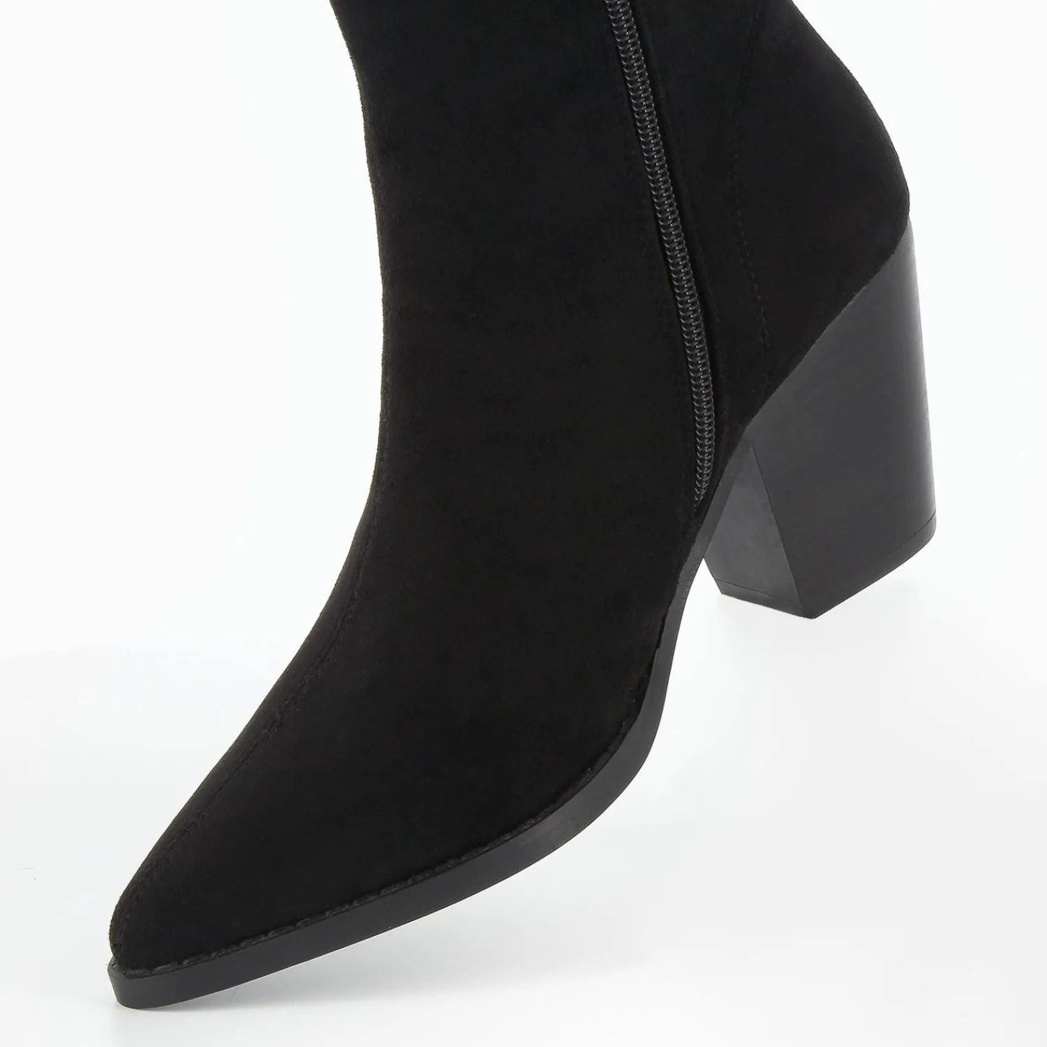 Vanessa Wu Bottines>Bottines Constance A Talon En Suedine Noire