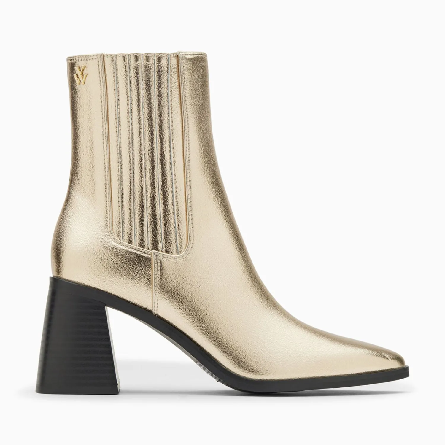Vanessa Wu Bottines>Bottines Montantes Taylor Or A Talon Trapeze
