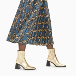 Vanessa Wu Bottines>Bottines Montantes Taylor Or A Talon Trapeze