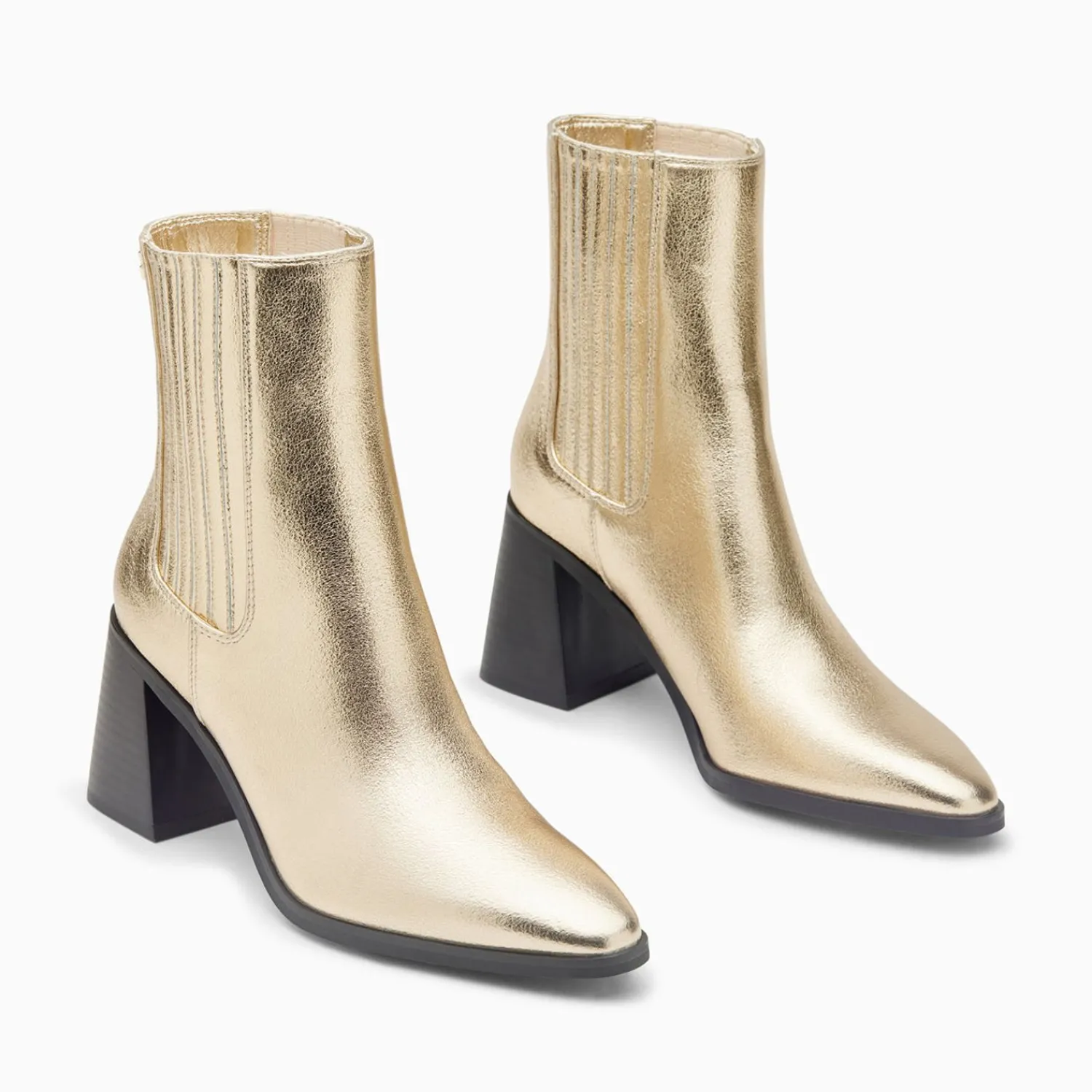 Vanessa Wu Bottines>Bottines Montantes Taylor Or A Talon Trapeze