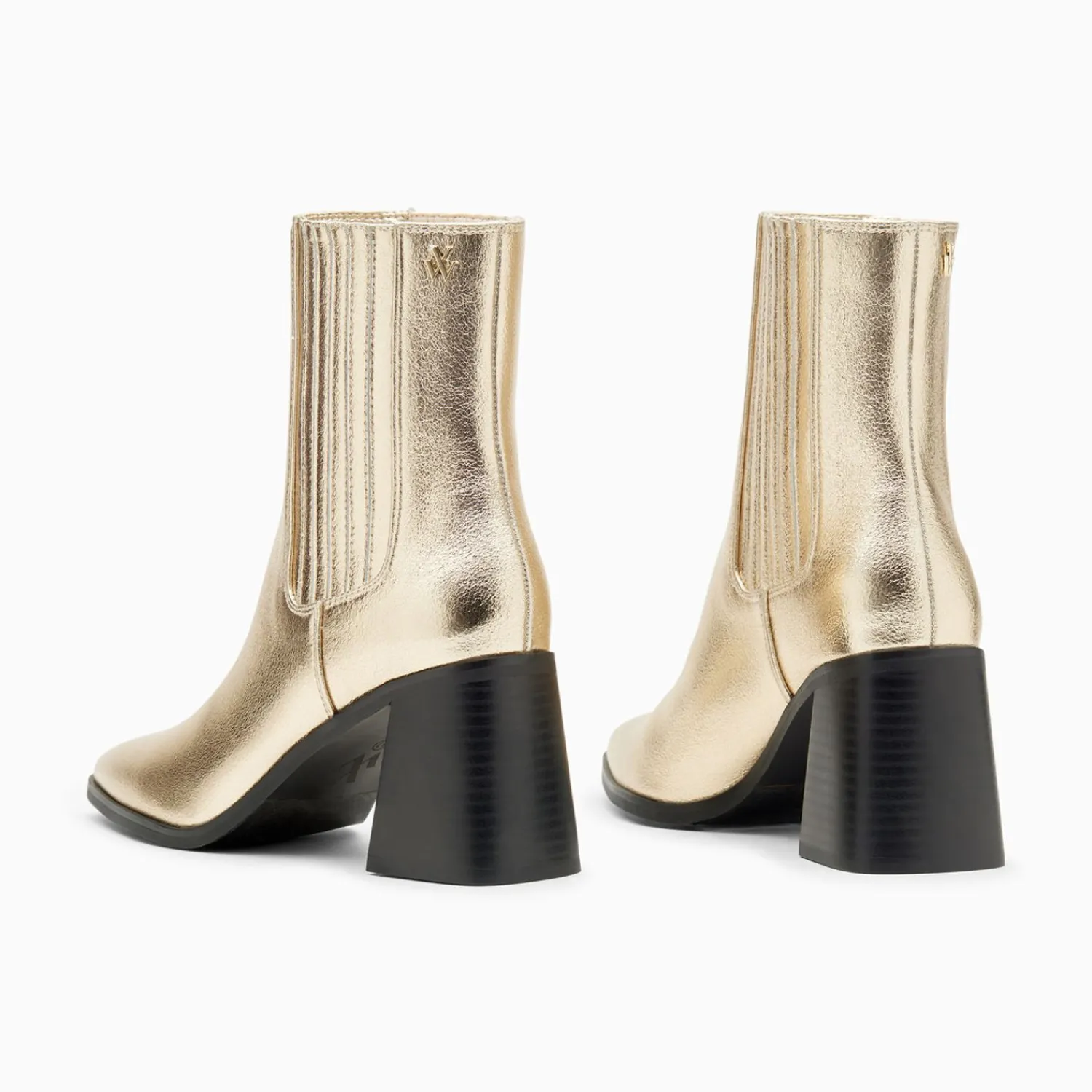 Vanessa Wu Bottines>Bottines Montantes Taylor Or A Talon Trapeze
