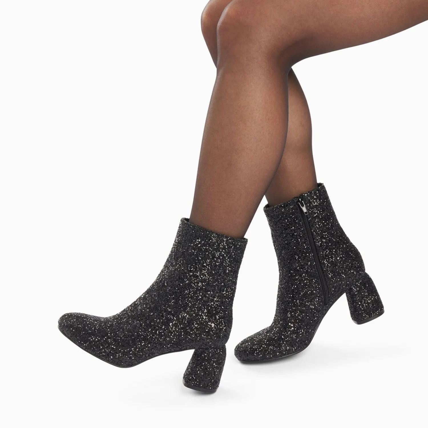 Vanessa Wu Bottines>Bottines Pailletees Londres Noires A Talon