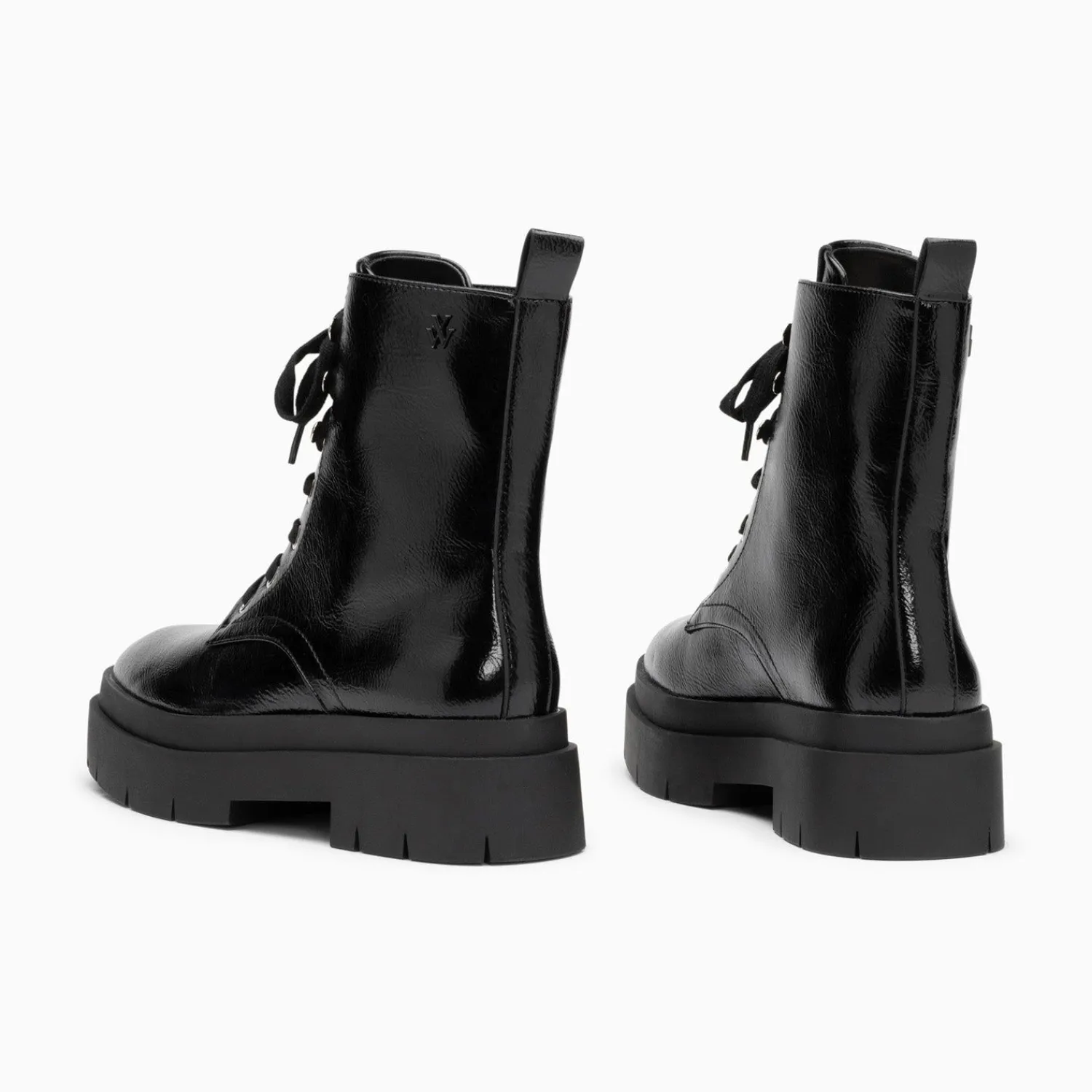 Vanessa Wu Bottines>Bottines Rangers Madison Noires A Plateforme Crantee