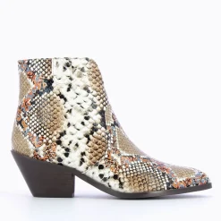Vanessa Wu Bottines>Bottines Santiags Caroline Multicolores Effet Serpent