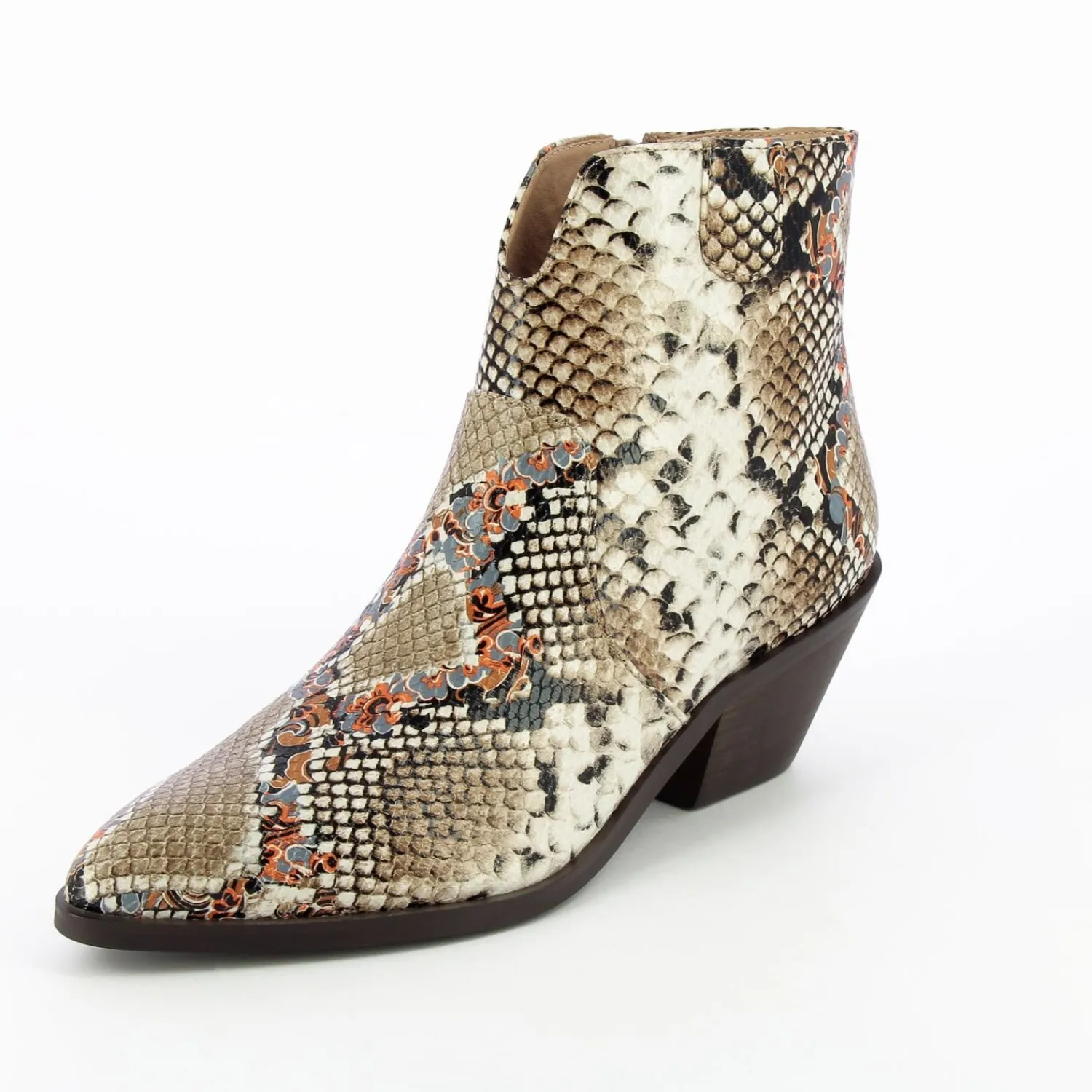 Vanessa Wu Bottines>Bottines Santiags Caroline Multicolores Effet Serpent