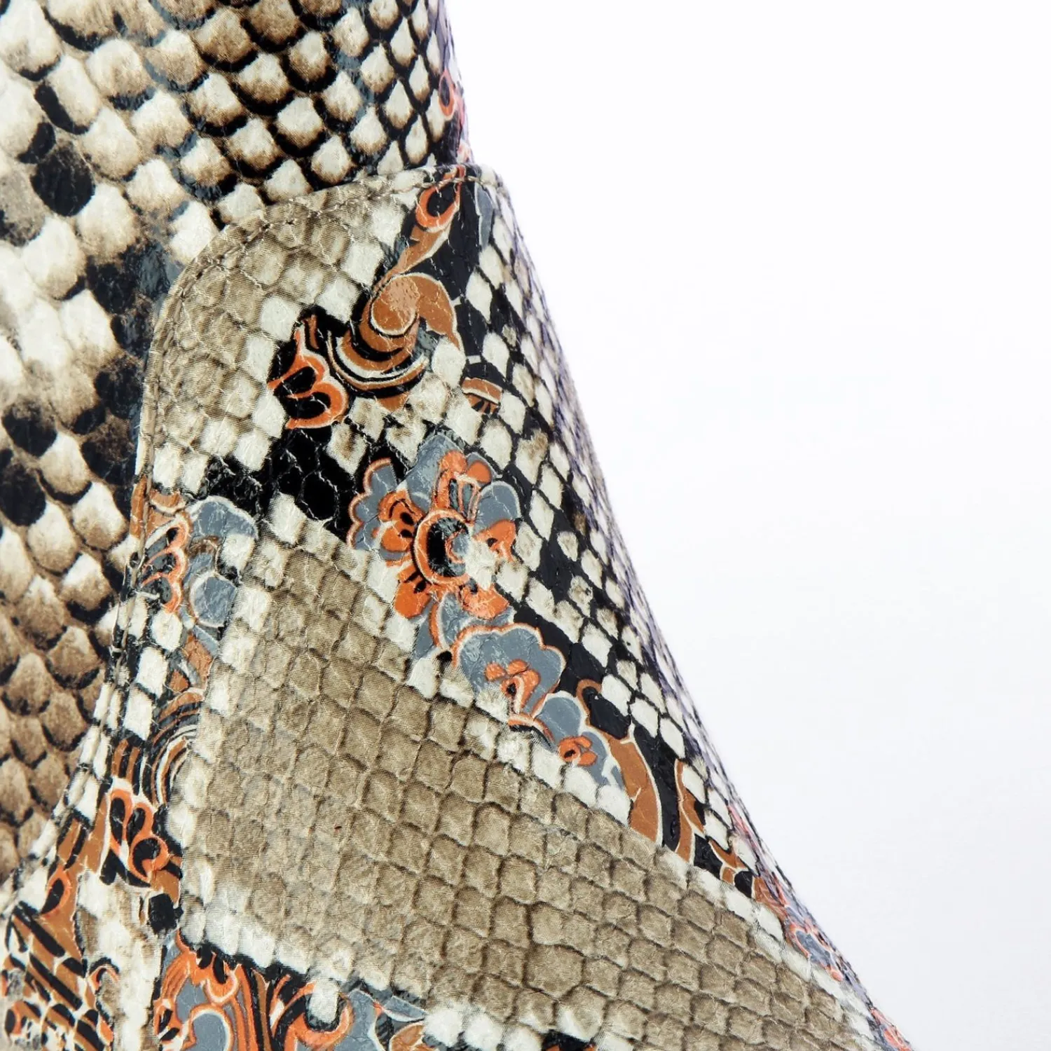 Vanessa Wu Bottines>Bottines Santiags Caroline Multicolores Effet Serpent