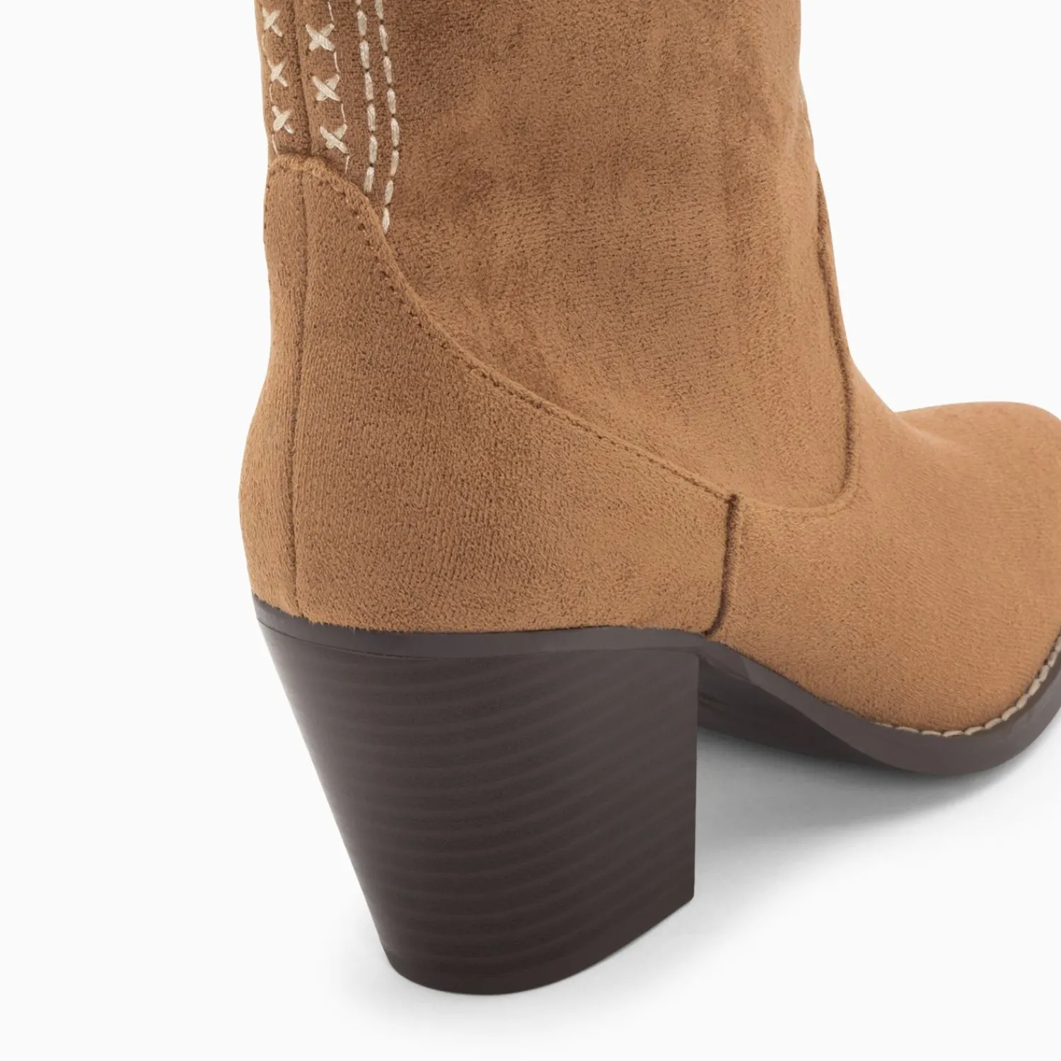 Vanessa Wu Bottines>Bottines Santiags Danae Montantes Camel A Broderies