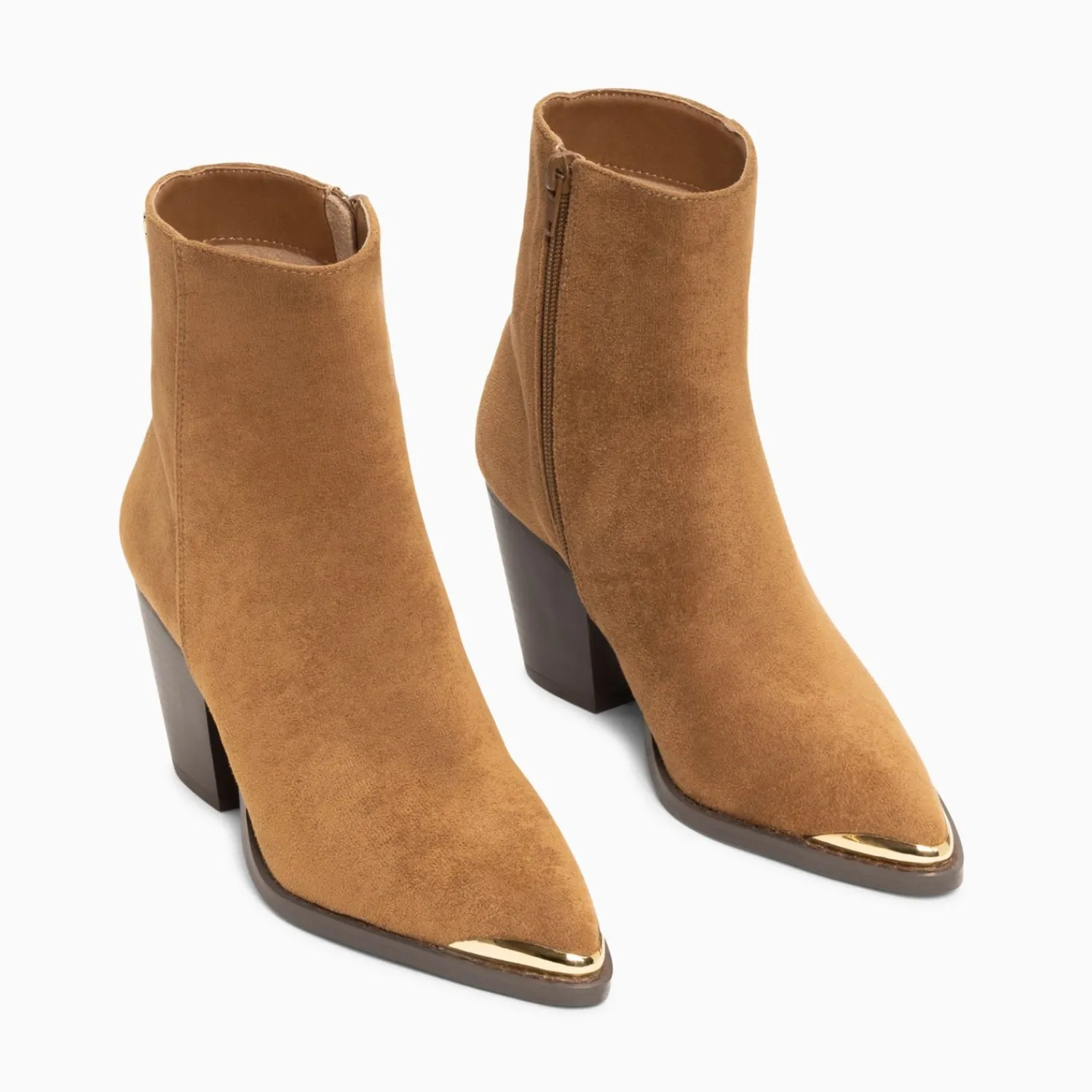 Vanessa Wu Bottines>Bottines Santiags Jenn Camel A Talon