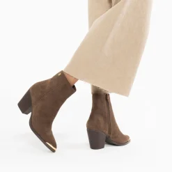 Vanessa Wu Bottines>Bottines Santiags Jenn Taupe A Talon