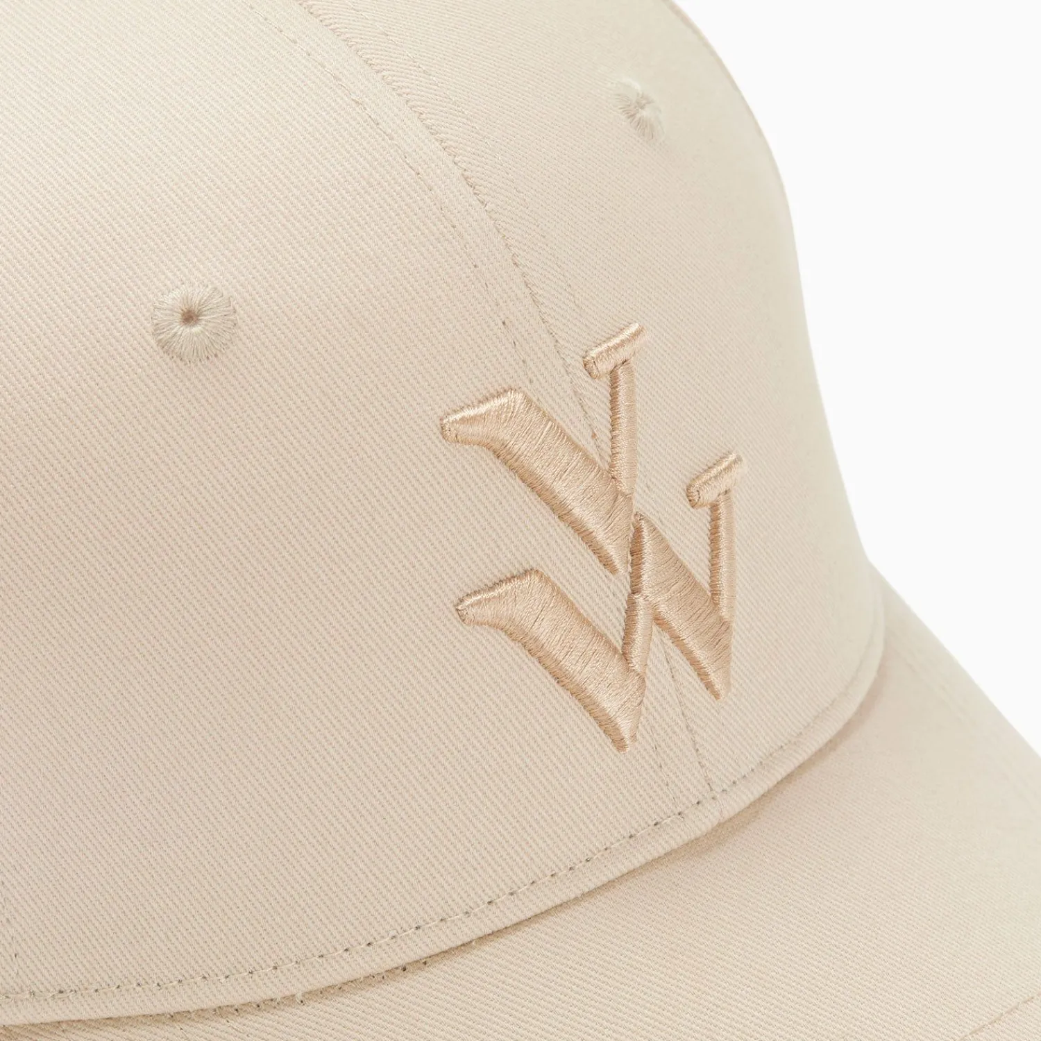 Vanessa Wu Chapeaux>Casquette Clem Beige A Monogramme Brode