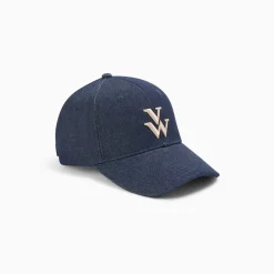Vanessa Wu Chapeaux>Casquette Clem Denim A Monogramme Brode