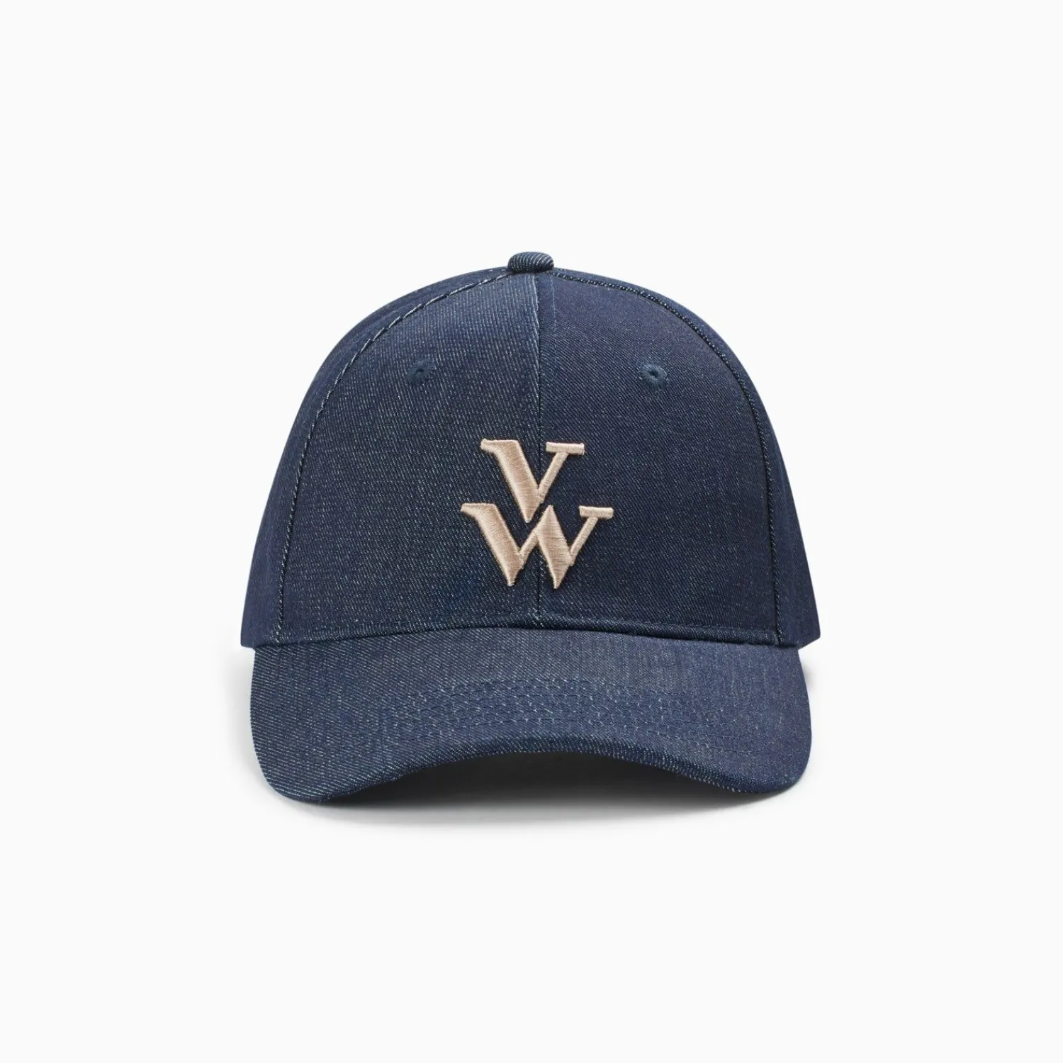 Vanessa Wu Chapeaux>Casquette Clem Denim A Monogramme Brode