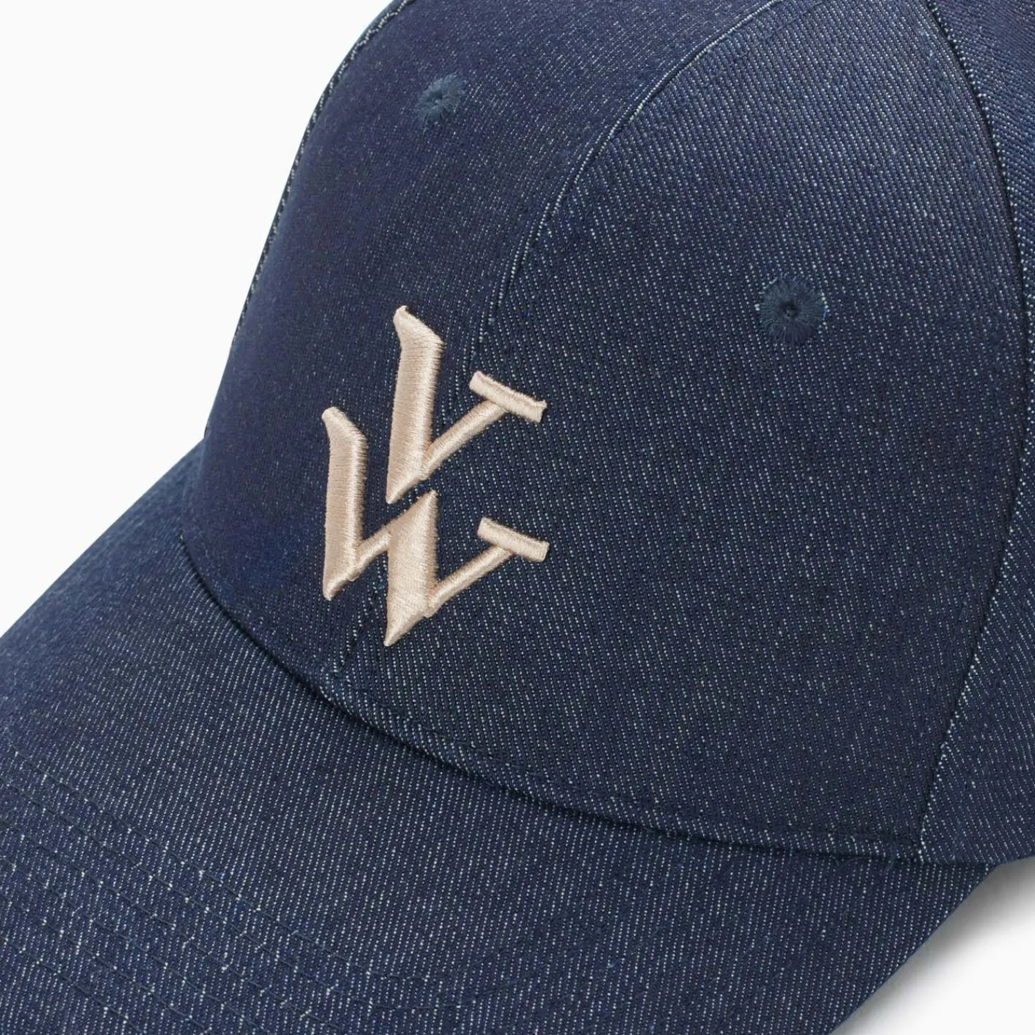Vanessa Wu Chapeaux>Casquette Clem Denim A Monogramme Brode