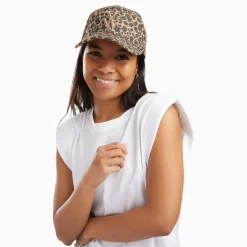 Vanessa Wu Chapeaux>Casquette Clem Leopard A Monogramme Brode