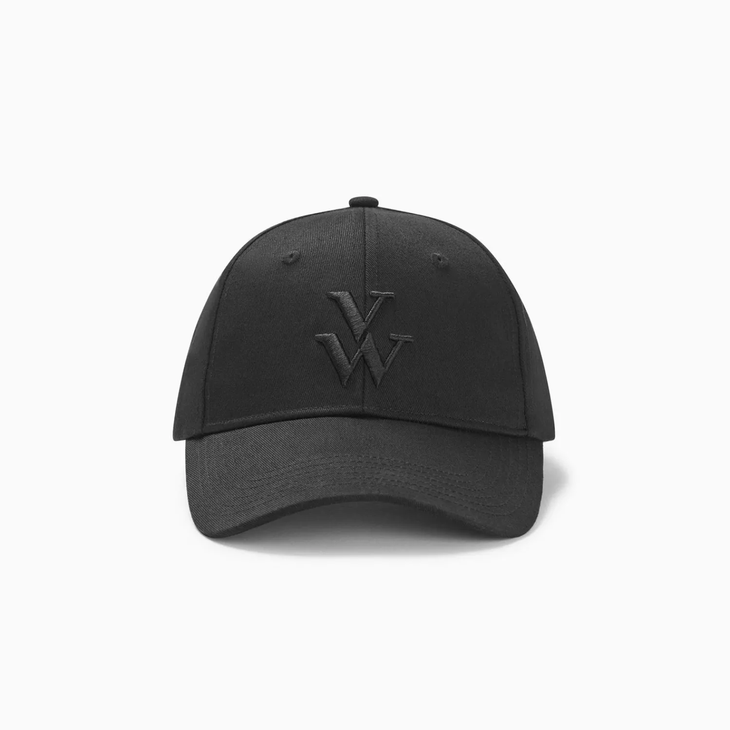 Vanessa Wu Chapeaux>Casquette Clem Noire A Monogramme Brode