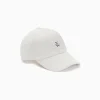 Vanessa Wu Chapeaux>Casquette Jess Ivoire En Velours Cotele