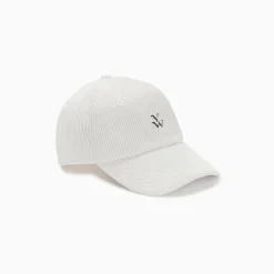 Vanessa Wu Chapeaux>Casquette Jess Ivoire En Velours Cotele