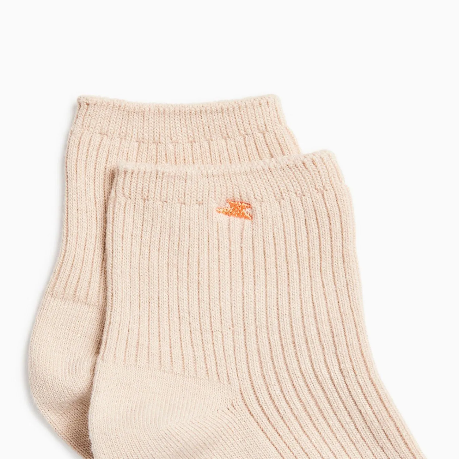 Vanessa Wu Chaussettes>Chaussettes Courtes Amy Beiges Cotelees
