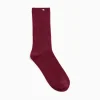 Vanessa Wu Chaussettes>Chaussettes Ella Bordeaux Cotelees
