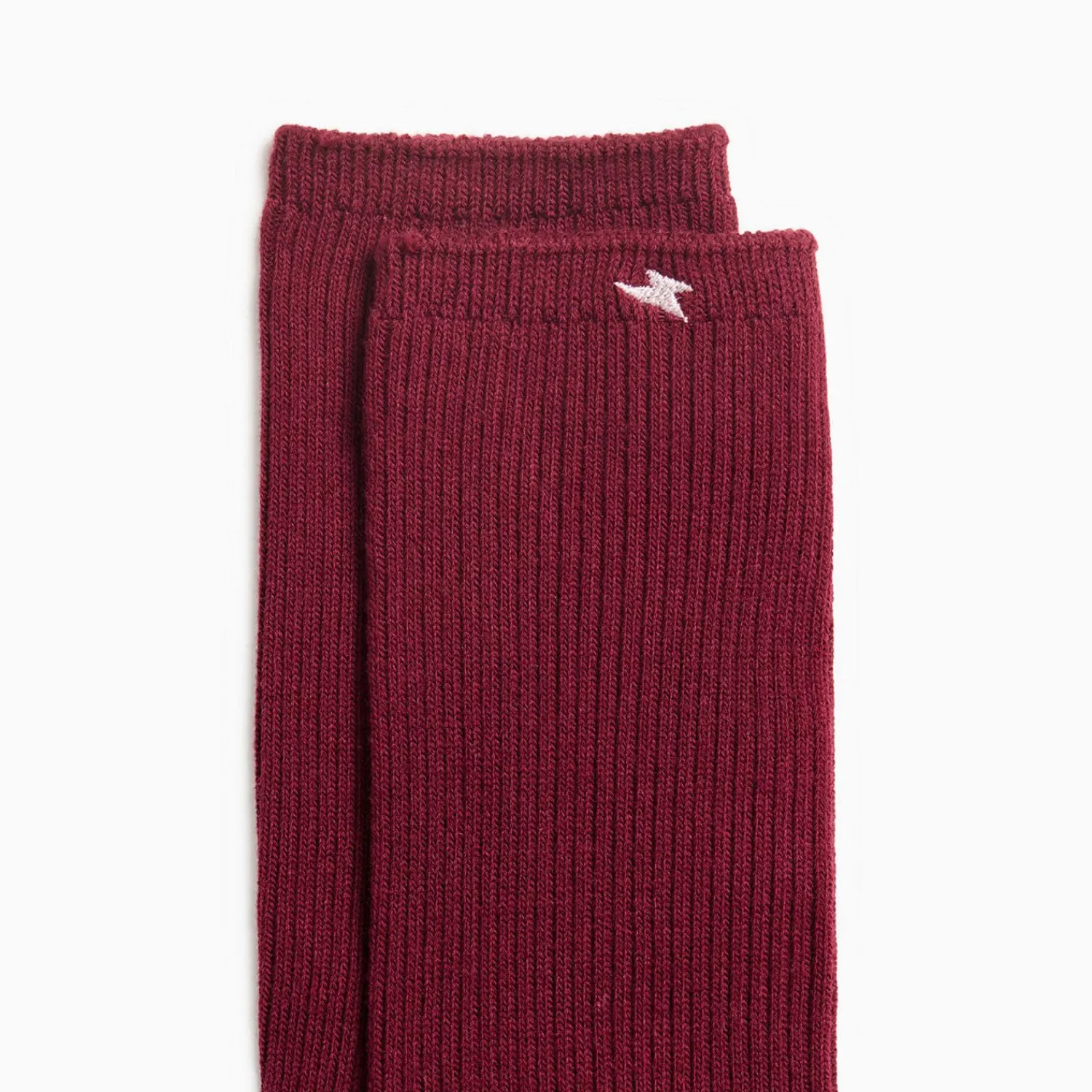 Vanessa Wu Chaussettes>Chaussettes Ella Bordeaux Cotelees