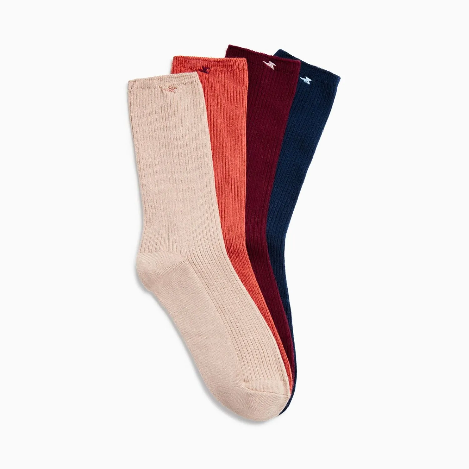 Vanessa Wu Chaussettes>Chaussettes Ella Bordeaux Cotelees