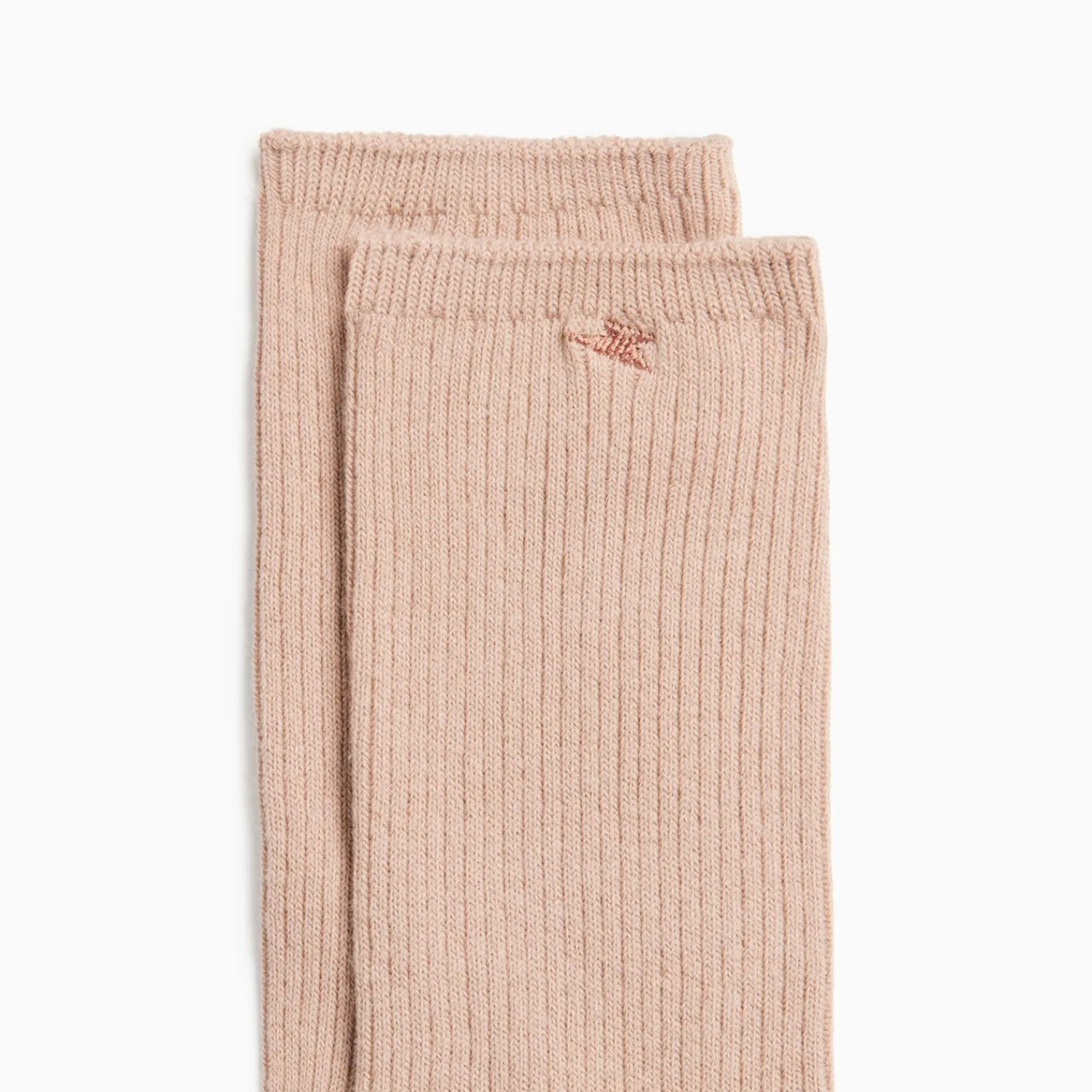 Vanessa Wu Chaussettes>Chaussettes Ella Taupe Cotelees