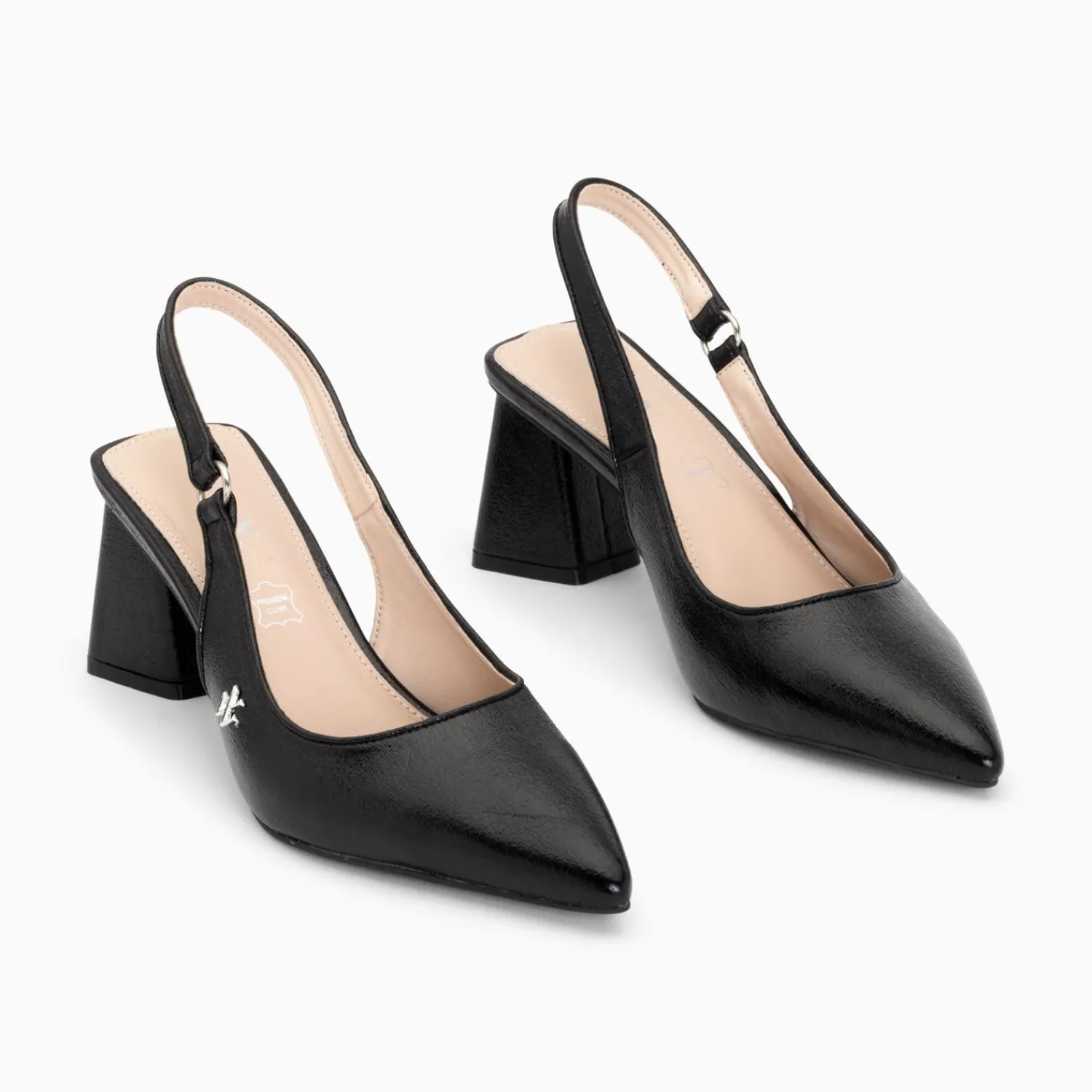 Vanessa Wu Escarpins>Escarpins Slingback Lara Noirs A Bout Pointu