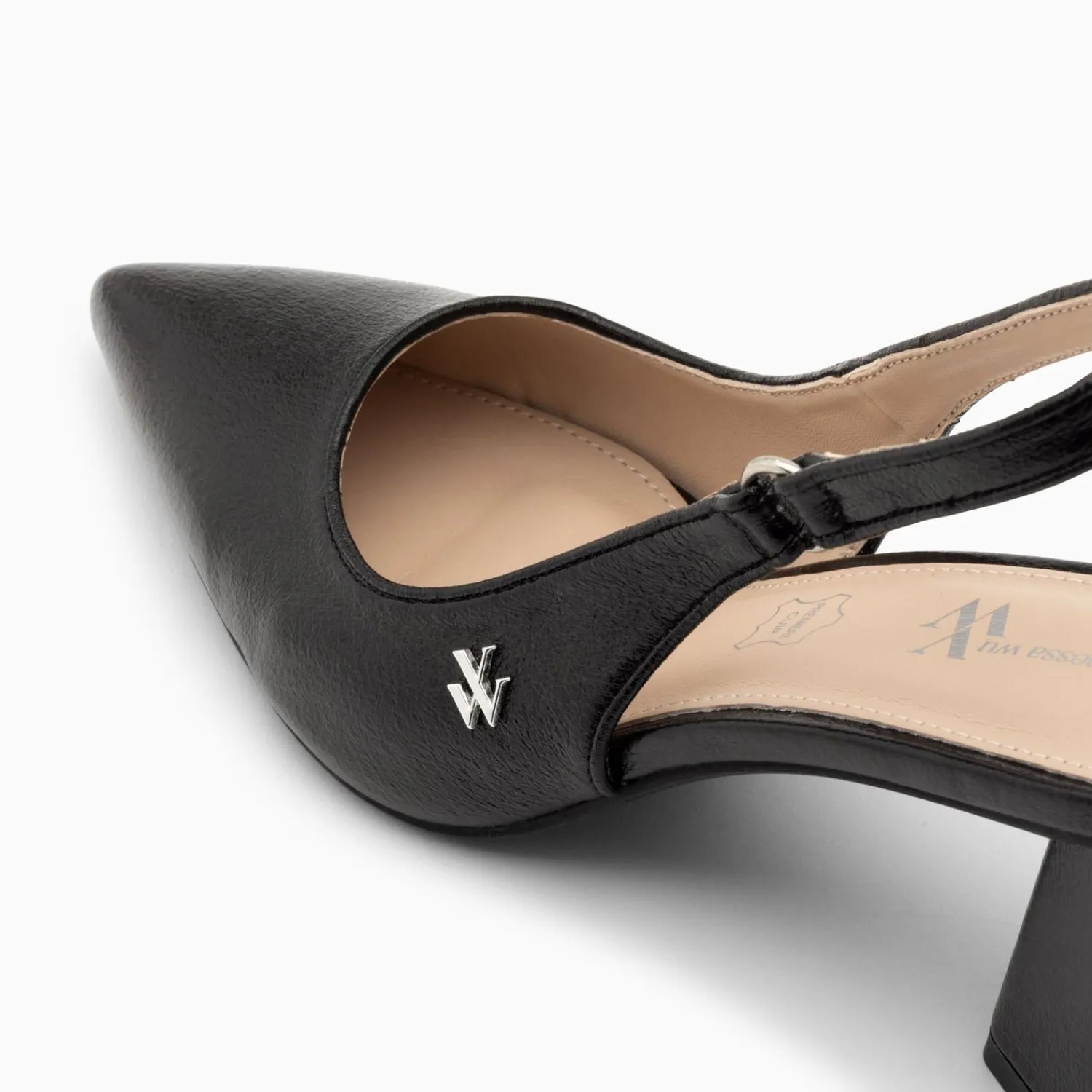 Vanessa Wu Escarpins>Escarpins Slingback Lara Noirs A Bout Pointu