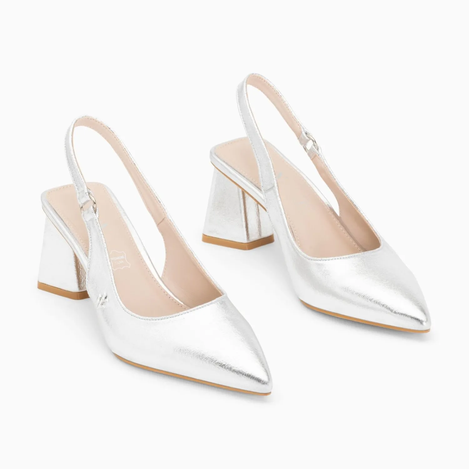 Vanessa Wu Escarpins>Escarpins Slingback Lara Argent A Bout Pointu